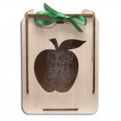caja manzana de madera