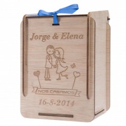 caja personalizada de madera para detalles de boda