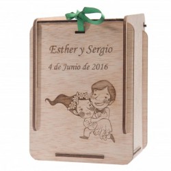 caja madera para detalles boda personalizada